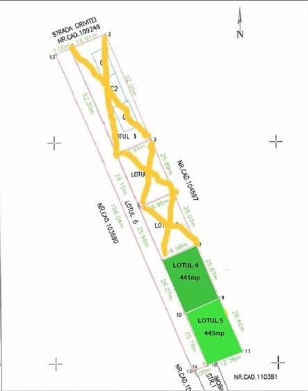 Teren Construcții intravilan de 1252 mp, în Odăi