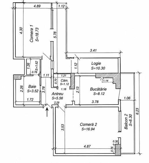 Apartament cu 2 camere decomandate, 52mp, etaj intermediar, finisat, cu 2 balcoane, in Marasti - 1