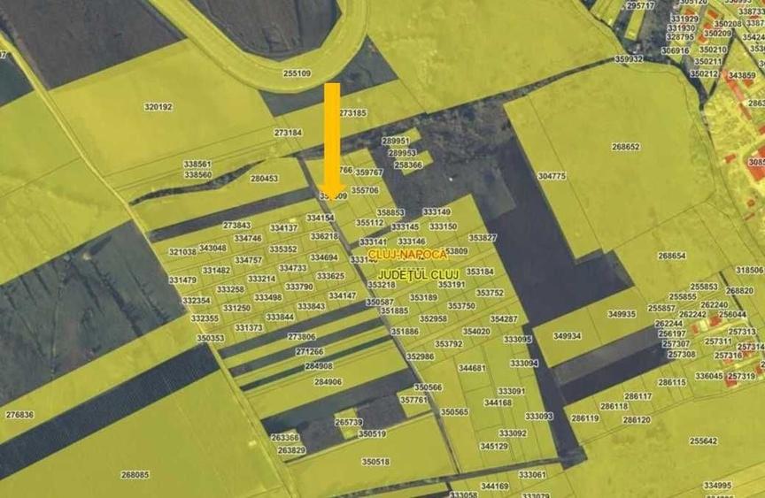 Proprietar: Teren plan 900mp, geometrie patrata, front 30m la drum de 9m || Odobesti - CREIC (Extravilan) - 3
