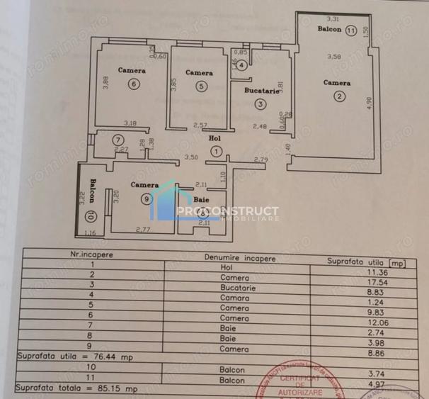 Apartament cu 4 camere decomandat, mobilat în Freidorf