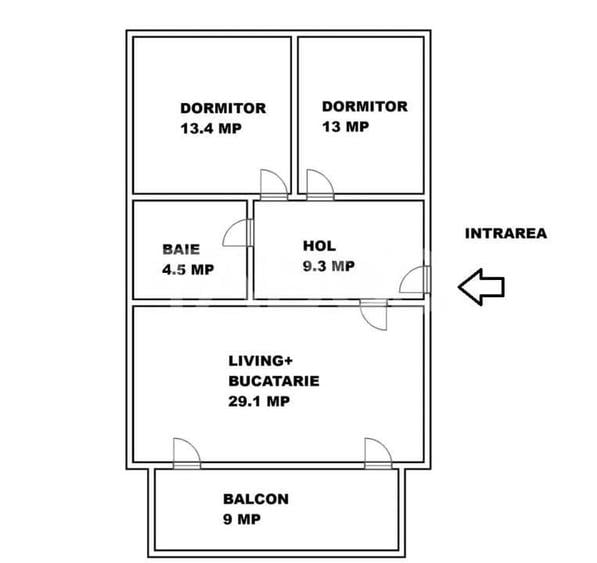 Apartament cu 3 camere decomandat în Șelimbăr