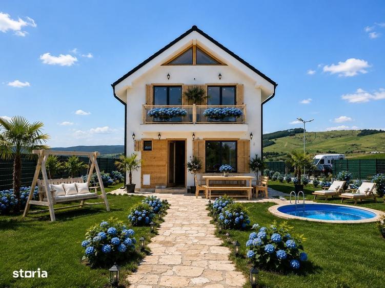 Case noi la cheie sau la rosu,teren 700 mp,perfect dret in Sangeorgiu - 8