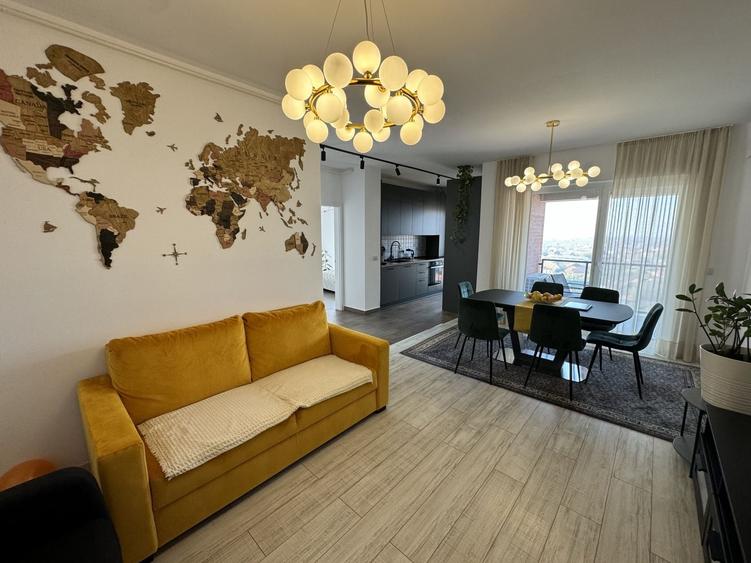 Apartament cu 3 camere semidecomandat, mobilat în UTA