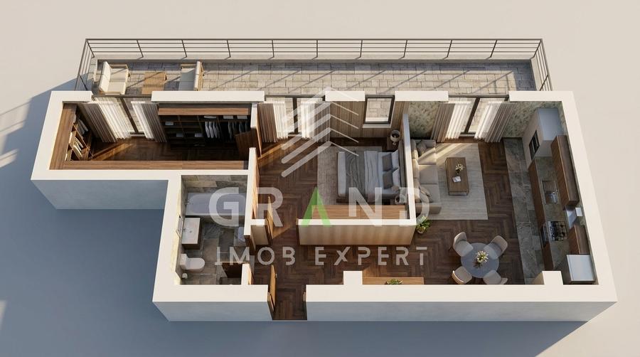 Ap 2 camere+dressing+terasă 25 mp | Parcare subterană | Dâmbul Rotund - 1