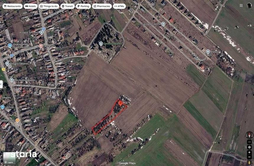 Teren de 5000 mp, în Săbăreni