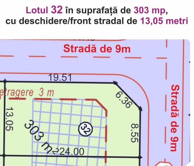 Teren Construcții intravilan de 303 mp, în Viile Sibiului