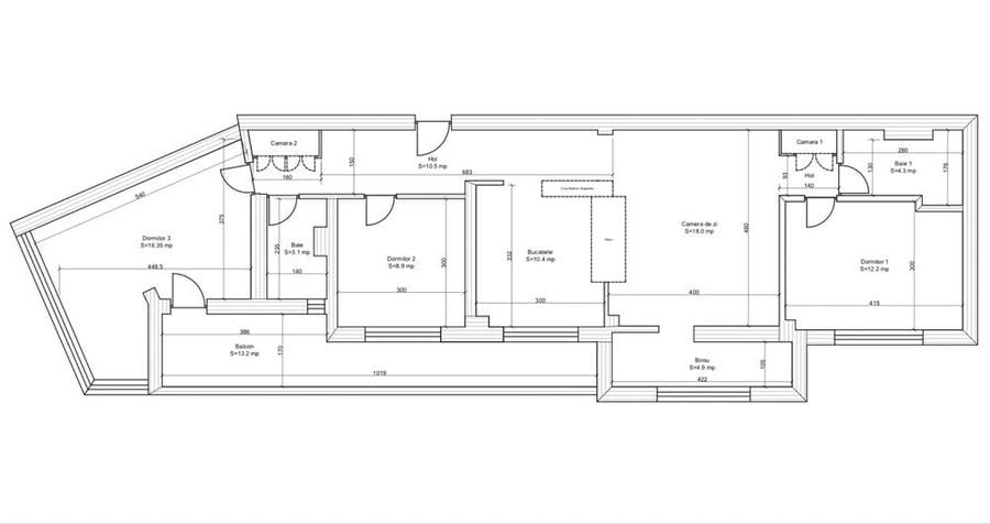 Apartament cu 4 camere în Central