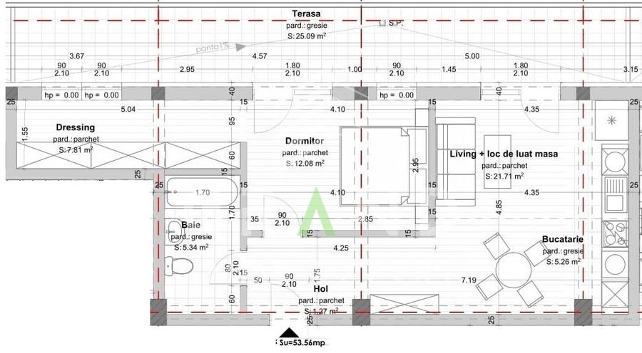 Ap 2 camere+dressing+terasă 25 mp | Parcare subterană | Dâmbul Rotund - 14