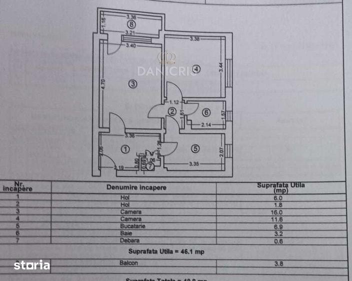 Apartament cu 2 camere decomandat în Inel II