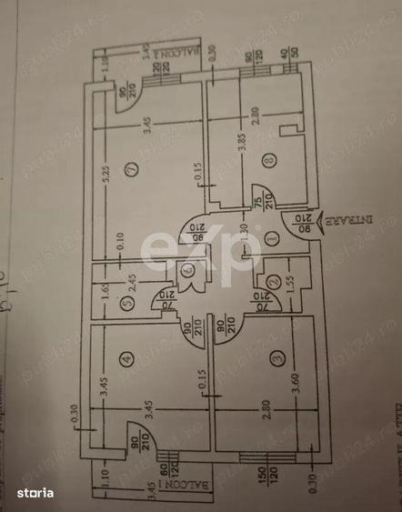 Apartament cu 3 camere decomandat în Banat