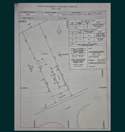 Teren Construcții intravilan de 447 mp, în Valea Rosie