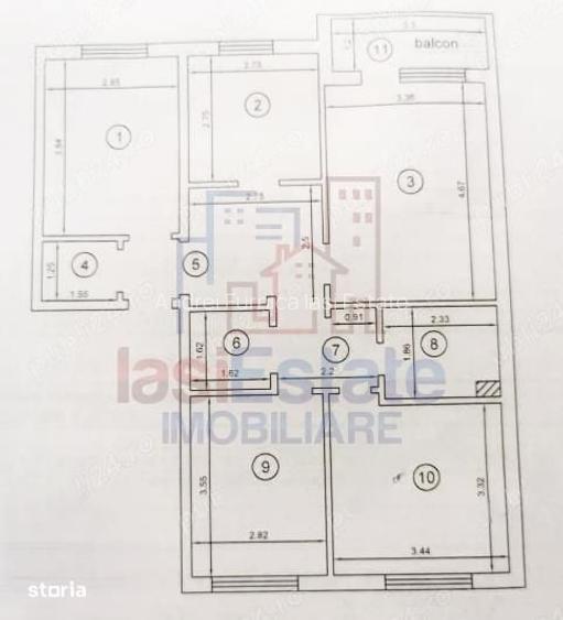 Apartament 4 camere zona cartier Galata