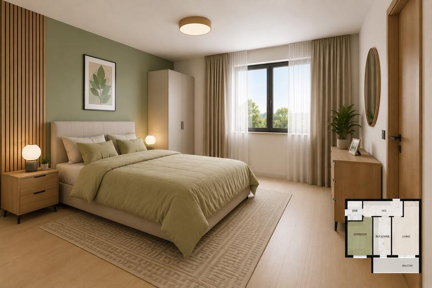 Apartament cu 2 camere decomandat în 1 Decembrie 1918
