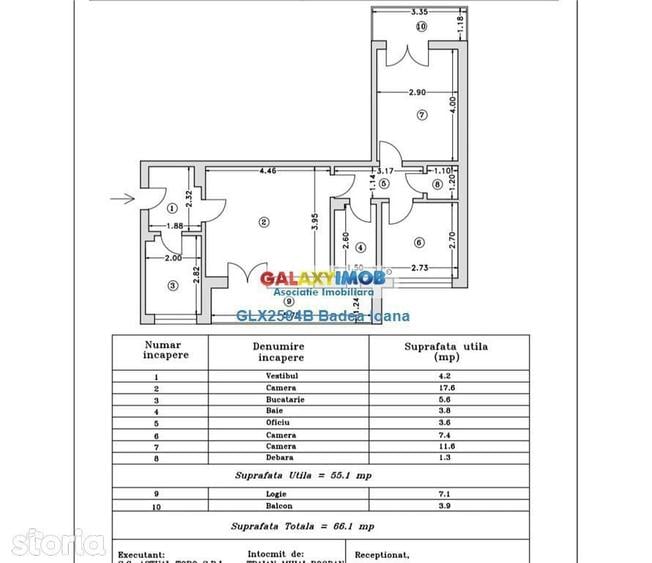 Apartament cu 3 camere semidecomandat în Dristor
