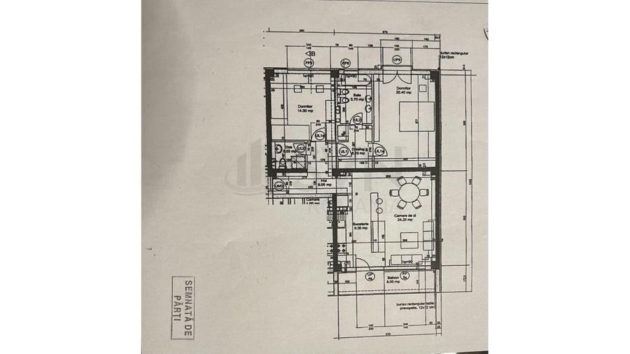 Apartament cu 3 camere decomandat în Aviației