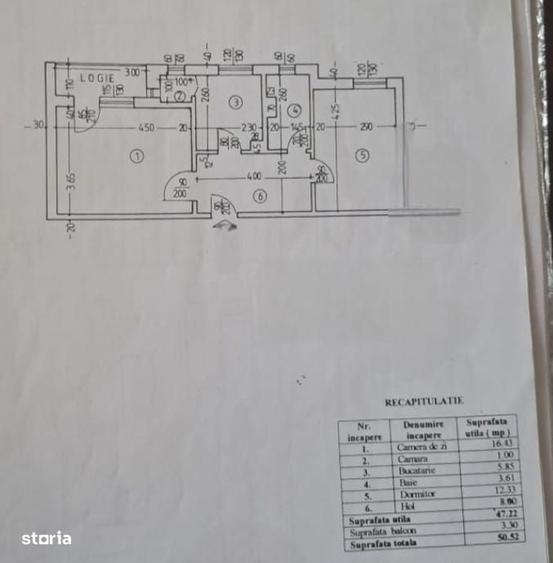 Apartament cu 2 camere decomandat în Trivale
