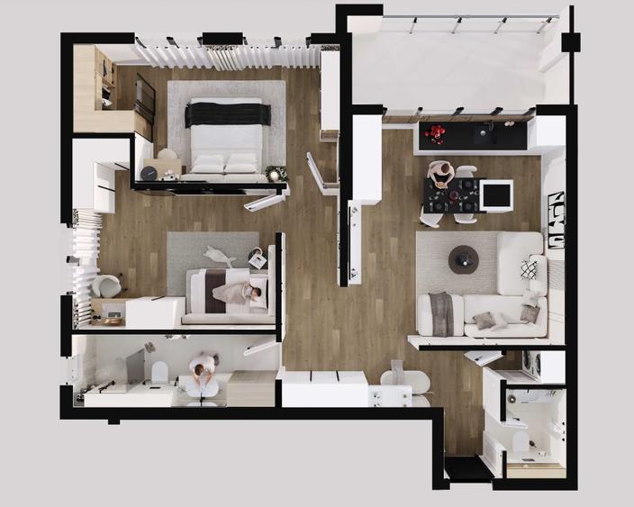 Apartament cu 3 camere decomandat în Lotrioara