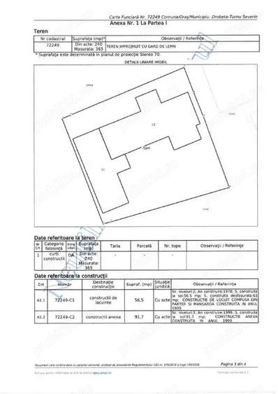 Casă cu 5 camere cu Teren 365 Mp în Central