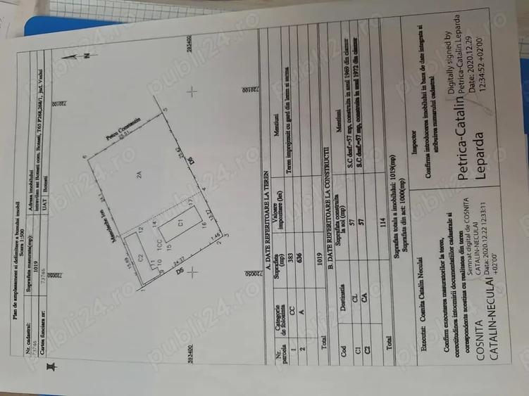 Casă cu 2 camere cu Teren 3100 Mp în Central
