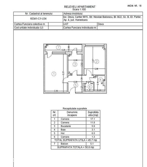 Apartament cu 2 camere în Nicolae Bălcescu
