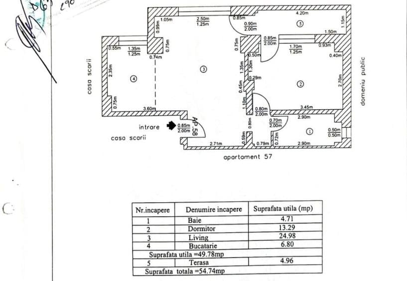 2 camere +terasa 55 mp | Parcare | Etaj 9/9 | Compozitorilor – BN 9 - 9