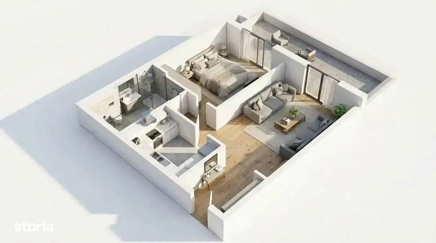 Apartament cu 2 camere în Primăverii