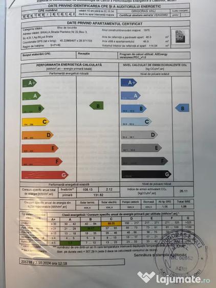 Apartament cu 2 camere decomandat în Plantelor