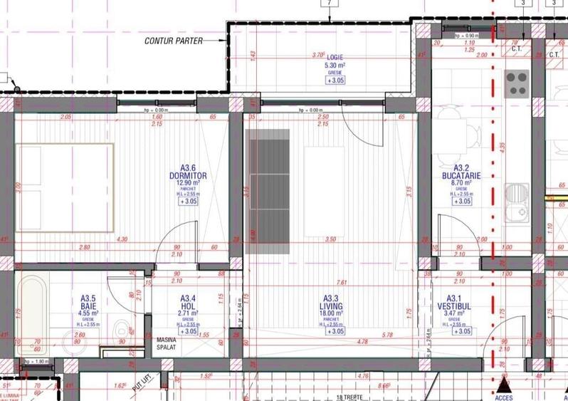 Apartament cu 2 camere, mobilat în Mehala