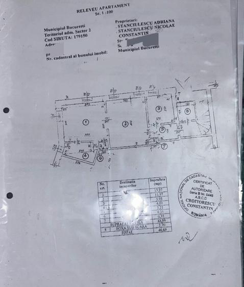 Apartament cu 2 camere semidecomandat în Moșilor