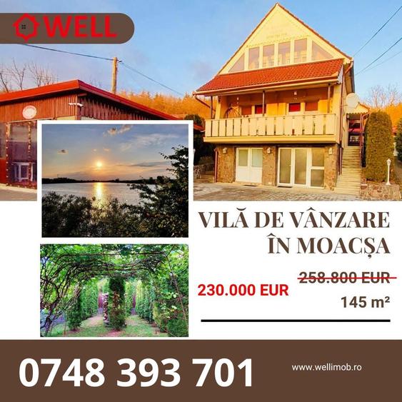 Casă cu 5 camere cu Teren 1200 Mp în Moacșa