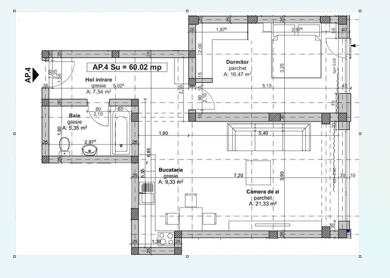 Apartament cu 2 camere în Dumbrăvița