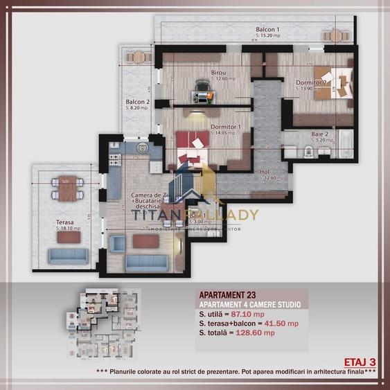 Apartament cu 4 camere decomandat în Theodor Pallady