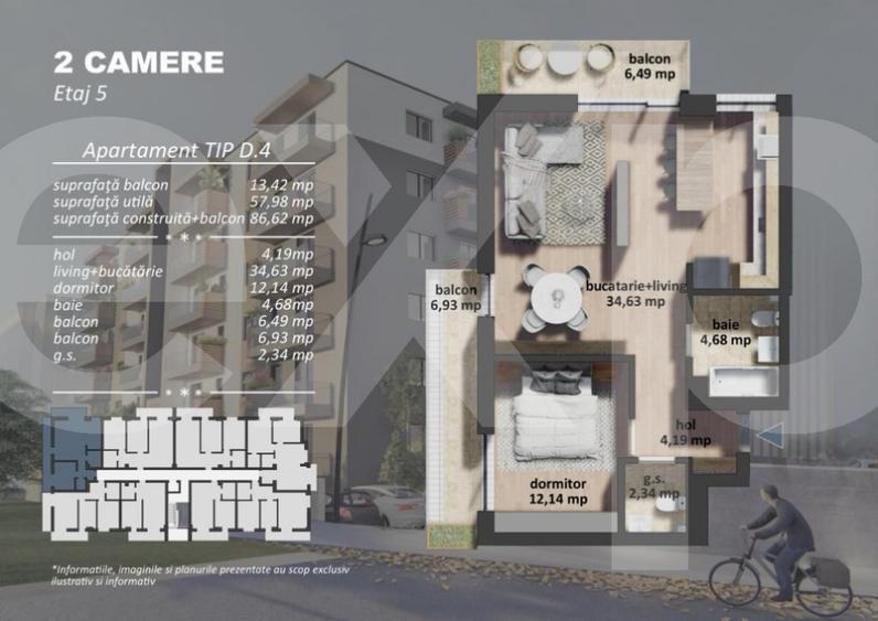 Apartament cu 2 camere decomandat în Berceni — fotografia 1