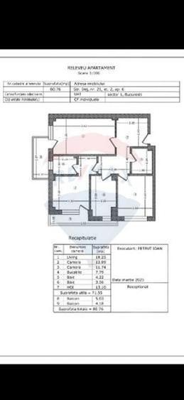 Apartament cu 3 camere decomandat în 1 Mai