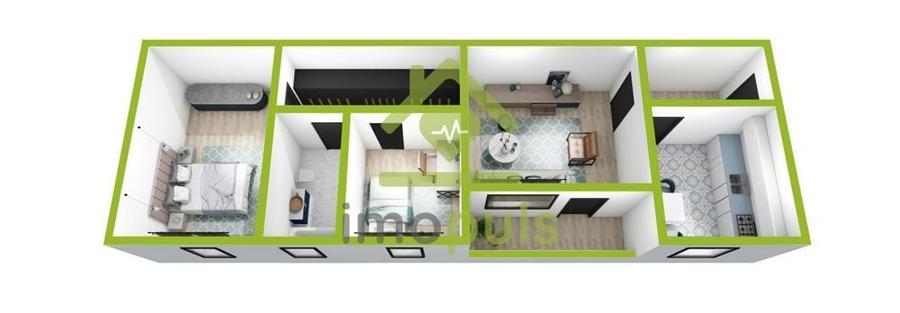 Apartament cu 3 camere semidecomandat în Favorit