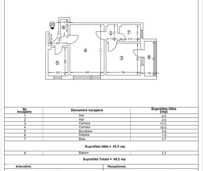 Apartament cu 2 camere semidecomandat în Tomis II