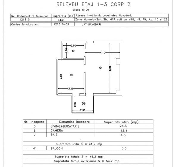 Apartament cu 2 camere în Nord