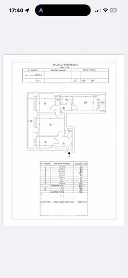 Apartament cu 3 camere semidecomandat în Iancului