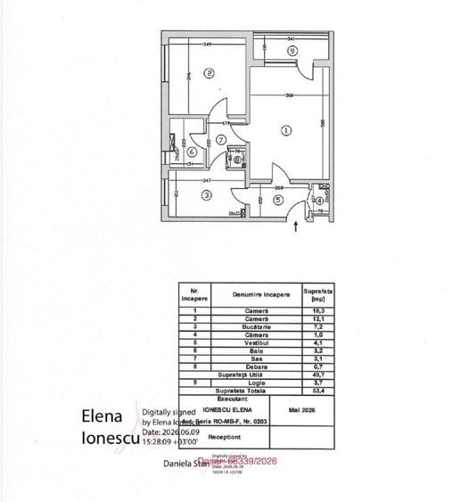 Apartament cu 2 camere semidecomandat în Titan