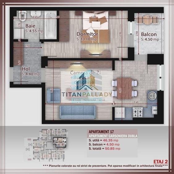 Apartament cu 2 camere decomandat în Theodor Pallady