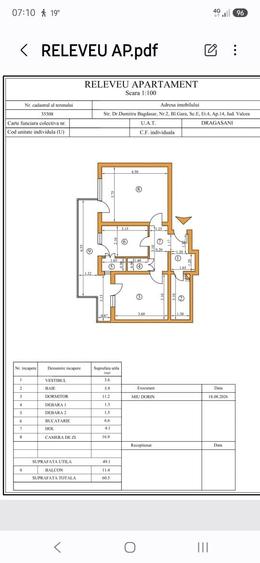 Apartament cu 2 camere decomandat în Central