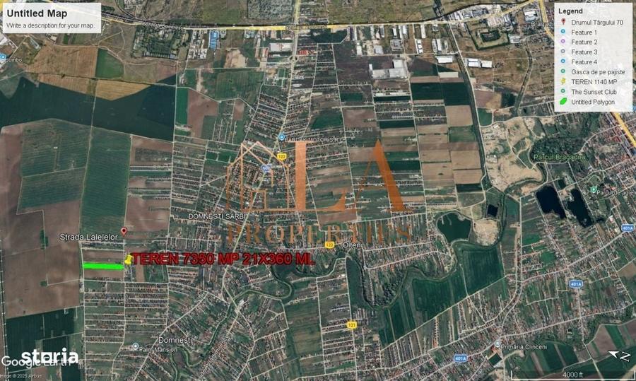 Teren intravilan 14700mp | 42X360 | Toate utilitatile | Zona Domnesti - 3