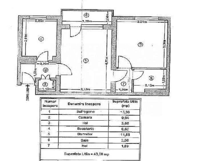 Apartament de 2 camere, semidecomandat, Zona Astra - Saturn - 7