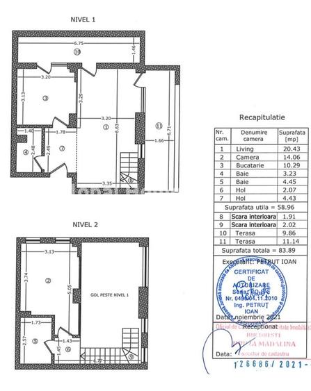 Apartament cu 2 camere semidecomandat, mobilat în Militari