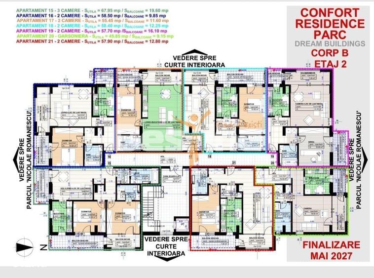 Apartament cu 2 camere decomandat în Românești