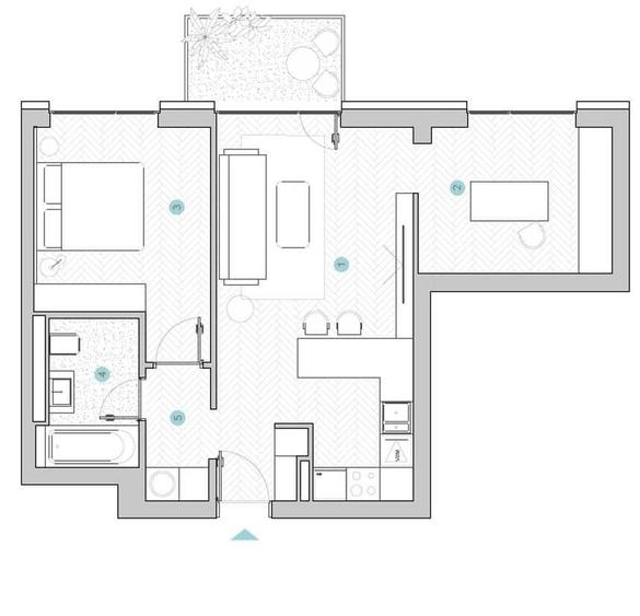 Apartament cu 3 camere semidecomandat în Exterior Vest