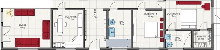 Casă cu 4 camere cu Teren 380 Mp în Exterior Vest