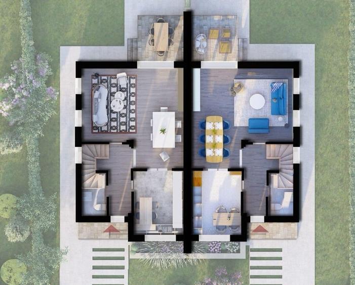 Duplex cu 5 camere cu Canalizare în Cornetu