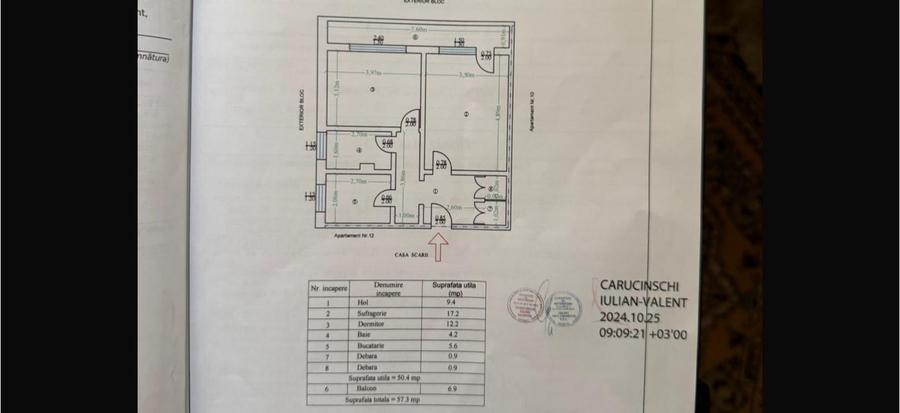 Apartament cu 2 camere decomandat în Alexandru cel Bun