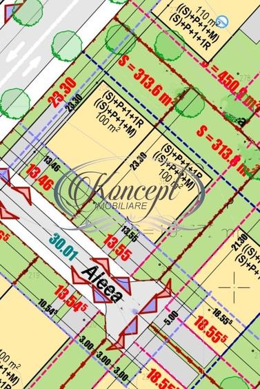 Teren Construcții intravilan de 626 mp, în Borhanci